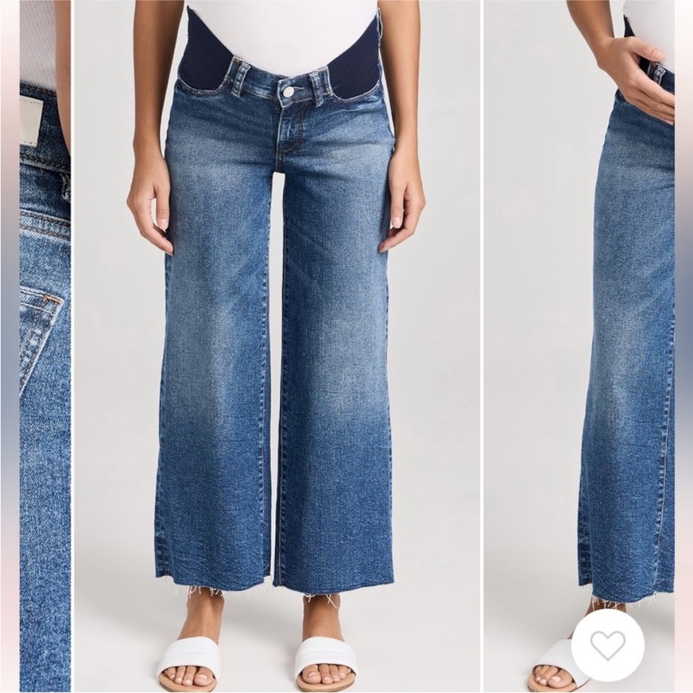 DL1961 Maternity Hepburn Wide Leg Jeans in east lake vintage wash, size 27